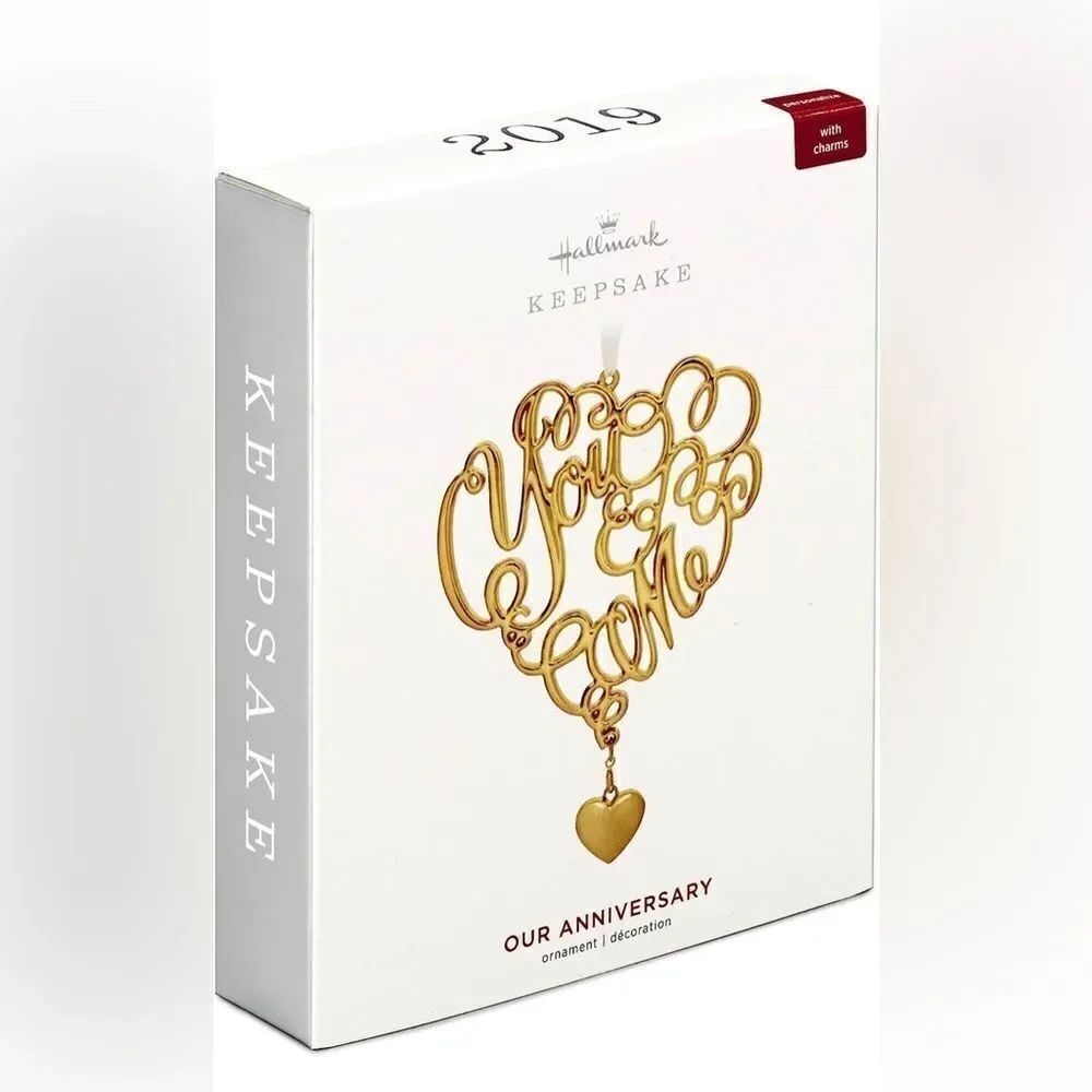 Hallmark Keepsake Christmas Ornament 2019 “You and Me” w/ interchangeable heart